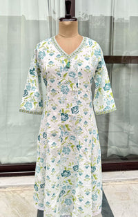 white Anarkali Dress