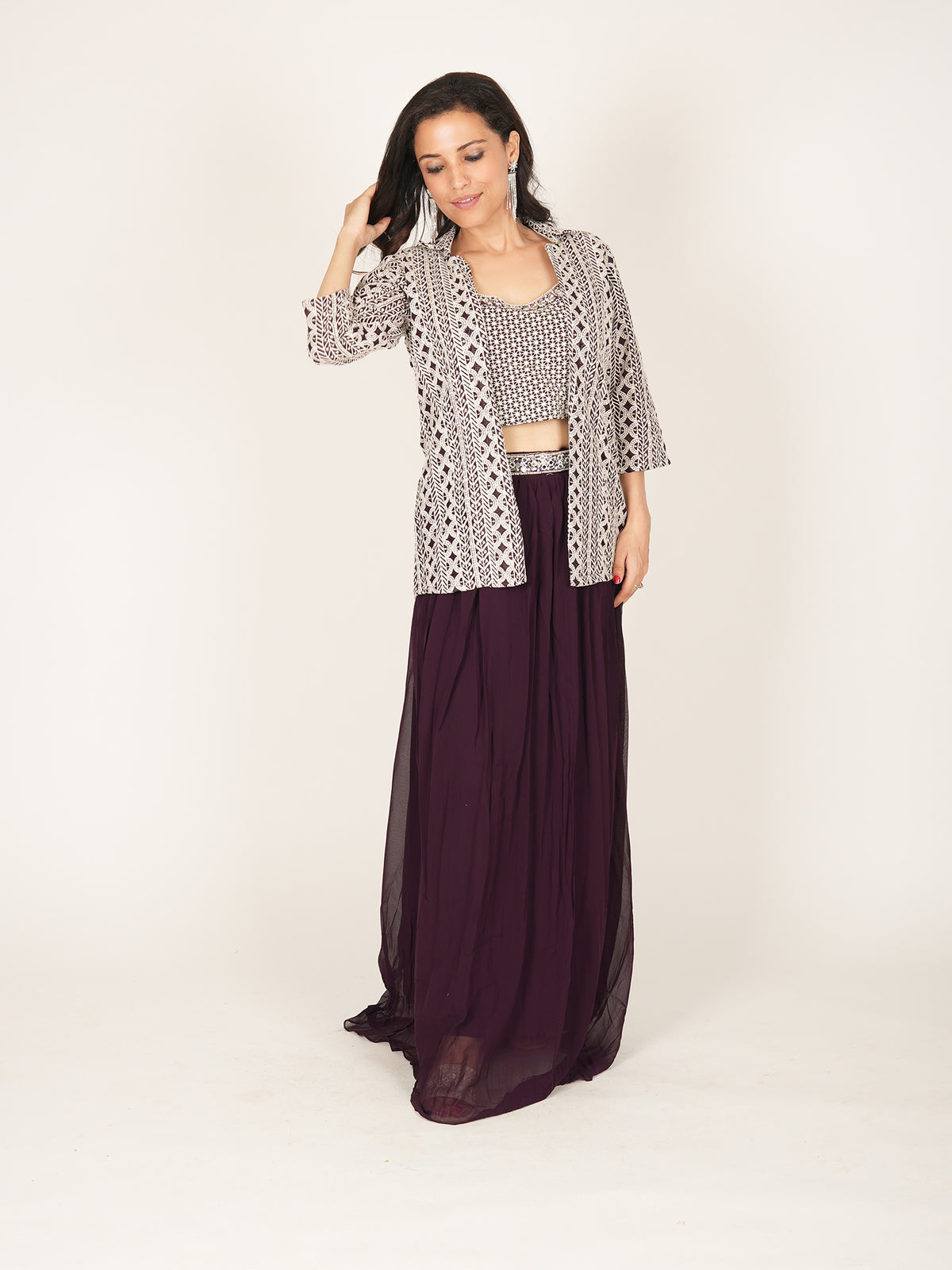 INDO WESTERN DRESS WITH JACKET